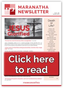 Maranatha Newsletter - click here to read